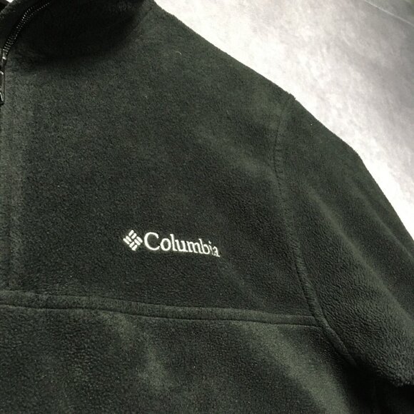 Columbia Mens 1/4 Zip Pullover Sweater Shirt size XL Black Long Sleeve Fuzzy - Picture 7 of 16